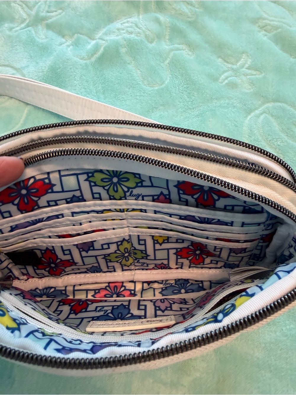 Lug Coupe XL White Matte Luxe Convertible Crossbody bag - Picture 5 of 6